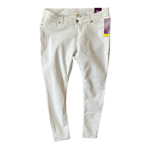 Wet Seal Black Asphalt White Denim Jeggings Women's Size 1X - Picture 1 of 9